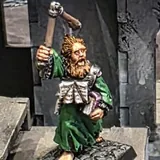 A flagellant swinging a flail